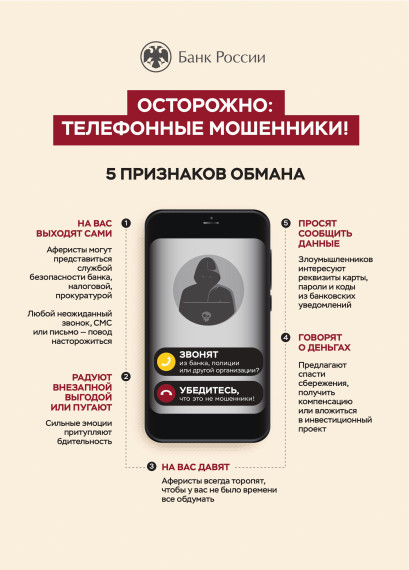 ОСТОРОЖНО: ТЕЛЕФОННЫЕ МОШЕННИКИ!.
